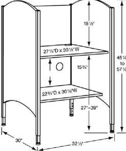 Smith Carrel Kiosk with Printer Shelf and CPU Holder^ Study Carrels