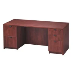 NDI Office Furniture Kneespace Credenza with Double Full Pedestal^ Credenzas & Hutches