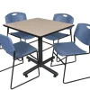 Regency Office Products Kobe Base Cafe Table and Four Zeng 4400 Chairs by Regency^ Cafe Table & Chair Sets|Cafe Tables