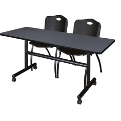 Regency Office Products Kobe Flip Top Training Table & M Stacker 4700 Chairs^ Training & Seminar|Training Tables & Chairs