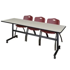 Regency Office Products Kobe Flip Top Training Table & M Stacker 4700 Chairs^ Training & Seminar|Training Tables & Chairs
