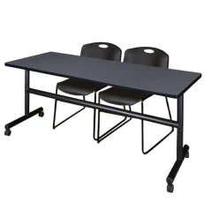 Regency Office Products Kobe Flip Top Training Table & Zeng Chairs^ Training & Seminar|Training Tables & Chairs