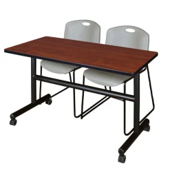 Regency Office Products Kobe Flip Top Training Table & Zeng Chairs^ Training & Seminar|Training Tables & Chairs