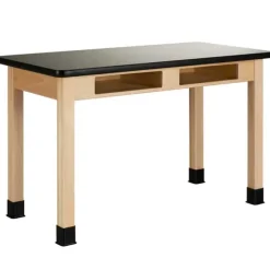 Diversified Spaces Laminate Maple Science Table with Book Compartment (24'' D X 72'' W)^ Science|Science Tables