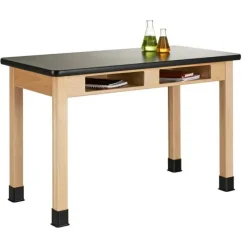 Diversified Spaces Laminate Maple Science Table with Book Compartment (24'' D X 72'' W)^ Science|Science Tables