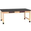 Diversified Spaces Laminate Top Hardwood Science Table with Book Compartments (42'' D X 60'' W)^ Science|Science Tables