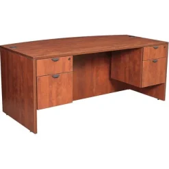 Regency Office Products Legacy Double Pedestal Bow Front Desk (71'' W x 35'' D)^ Teacher Desks|Instructor Desks