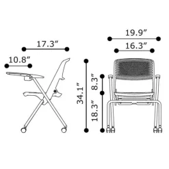 Mien Company 4-Leg Nesting Chair^ Folding Chairs|Computer Chairs