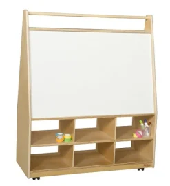 Wood Designs Literacy Display (w/o Trays)^ Mobile Reversible Boards