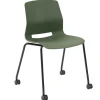 KFI Seating Lola Series Plastic Stack Chair w/ Casters^ Restaurant & Cafe|Plastic Stacking Chairs