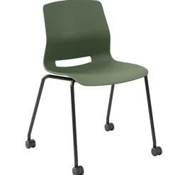 KFI Seating Lola Series Plastic Stack Chair w/ Casters^ Restaurant & Cafe|Plastic Stacking Chairs