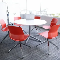 KFI Seating Lola Stainless Steel Base 4-Post Swivel Chair^ Restaurant & Cafe|Cafe Chairs