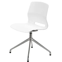 KFI Seating Lola Stainless Steel Base 4-Post Swivel Chair^ Restaurant & Cafe|Cafe Chairs