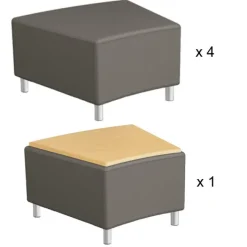 Mooreco Lounge B Squiggle Modular Soft Seating Package^ Benches|Reception & Waiting Room