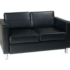 OFD Office Furniture Lux Faux Leather Love Seat^ Reception & Waiting Room