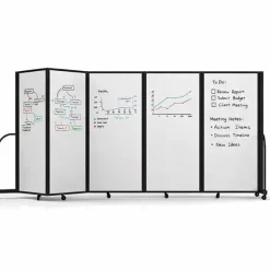 Screenflex Magnetic Dry Erase Tackable Room Dividers^ Combination Boards|Mobile Reversible Boards