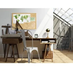 Ghent Magnetic Porcelain Projection Whiteboard with Map Rail by^ Projection Boards