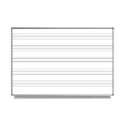 Luxor Magnetic Wall-Mounted Whiteboard for Music (72'' x 48'')^ Graphic Boards