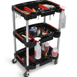 Luxor Mechanic's 3-Shelf Utility Cart^ Tote & Bin Storage|Robotics