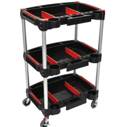 Luxor Mechanic's 3-Shelf Utility Cart^ Tote & Bin Storage|Robotics
