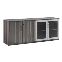 Safco Products Medina Low Cabinet Credenza w/ Glass Door^ Counter-Height Storage|Credenzas & Hutches