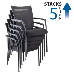 OfficeSource Mesh Back Stacking Chair^ Reception & Waiting Room