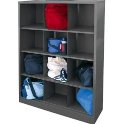 Sandusky Lee Metal Cubby Shelf with 12 Storage Cubes^ Shelving|Cubbies