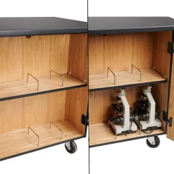 National Public Seating Microscope Storage Mobile Science Cabinet with Chem-Res Top (48