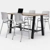 KFI Seating Midtown Rectangle Cafe Standing Height Table with Kool Barstool Package^ Cafe Table & Chair Sets|Conference Table & Chair Packages