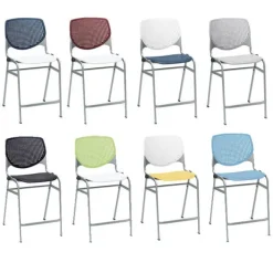 KFI Seating Midtown Rectangle Cafe Standing Height Table with Kool Barstool Package^ Cafe Table & Chair Sets|Conference Table & Chair Packages