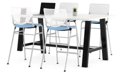 KFI Seating Midtown Rectangle Cafe Standing Height Table with Kool Barstool Package^ Cafe Table & Chair Sets|Conference Table & Chair Packages