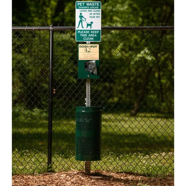 Ultra-Play Mini Pet Waste Station^ Trash & Recycling Bins