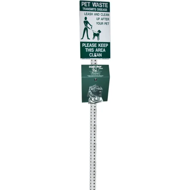 Ultra-Play Mini Quick Pet Waste Station^ Trash & Recycling Bins