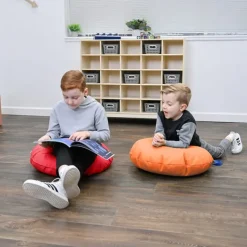 Childrens Factory Mini Round Pouf with Handle - Set of 2^ Floor Seating|Bean Bag Chairs