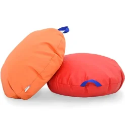 Childrens Factory Mini Round Pouf with Handle - Set of 2^ Floor Seating|Bean Bag Chairs