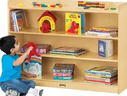 Jonti-Craft Mobile Adjustable Bookcase with Lip (35-1/2'' H)^ Bookcases