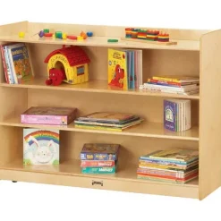 Jonti-Craft Mobile Adjustable Bookcase with Lip (35-1/2'' H)^ Bookcases