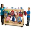 Jonti-Craft Mobile Backpack Cart with Cubbie Trays^ Coat Racks