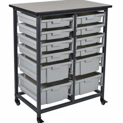 Luxor Mobile Bin Storage Units^ Tote & Bin Storage|Utility Carts