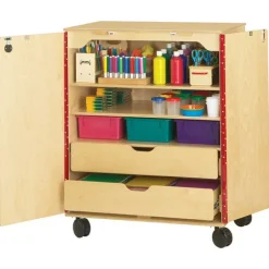 Jonti-Craft Mobile Classroom Supply Cabinets^ Art Supply Cabinets|Mobile Cabinets