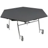 National Public Seating Mobile EasyFold Tables with Hexagon Top^ Cafeteria|Cafeteria Tables