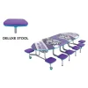 AmTab Mobile Elliptical Cafeteria Tables with Stools^ Cafeteria|Cafeteria Tables