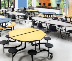 National Public Seating Mobile Elliptical Cafeteria Tables^ Cafeteria|Cafeteria Tables