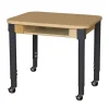 Wood Designs Mobile Laminate Desk with Adjustable Legs (24'' x 18'' Rectangle)^ Open Front School Desks