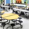 National Public Seating Mobile Octagon Cafeteria Tables with Stools^ Cafeteria|Cafeteria Tables