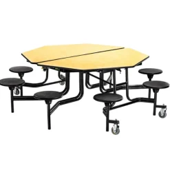 National Public Seating Mobile Octagon Cafeteria Tables with Stools^ Cafeteria|Cafeteria Tables