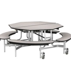 National Public Seating Mobile Octagon Cafeteria Tables with Benches^ Cafeteria|Cafeteria Tables
