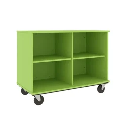 Stevens Industries Mobile Open Divided Storage Cabinet^ Bookcases