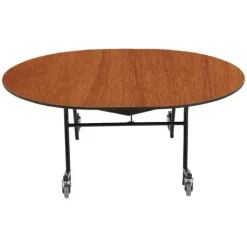 National Public Seating Mobile Shape EasyFold Tables w/ Oval Top^ Cafeteria|Cafeteria Tables