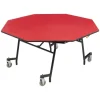 National Public Seating Mobile Shape EasyFold Tables w/ Octagon Top^ Cafeteria|Cafeteria Tables